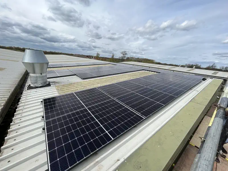 Commercial solar installation - Catering Company