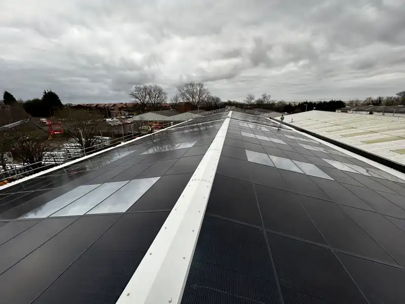 Commercial solar installation - Bolton daytime